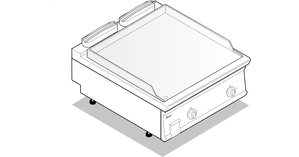 Premium Griddle - Smooth - Double Unit - 90cm Deep - Electric - Maxima